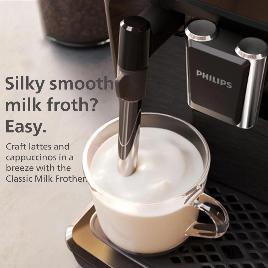 Philips 1200 Fully Automatic Espresso Machine with Milk Frother, Black