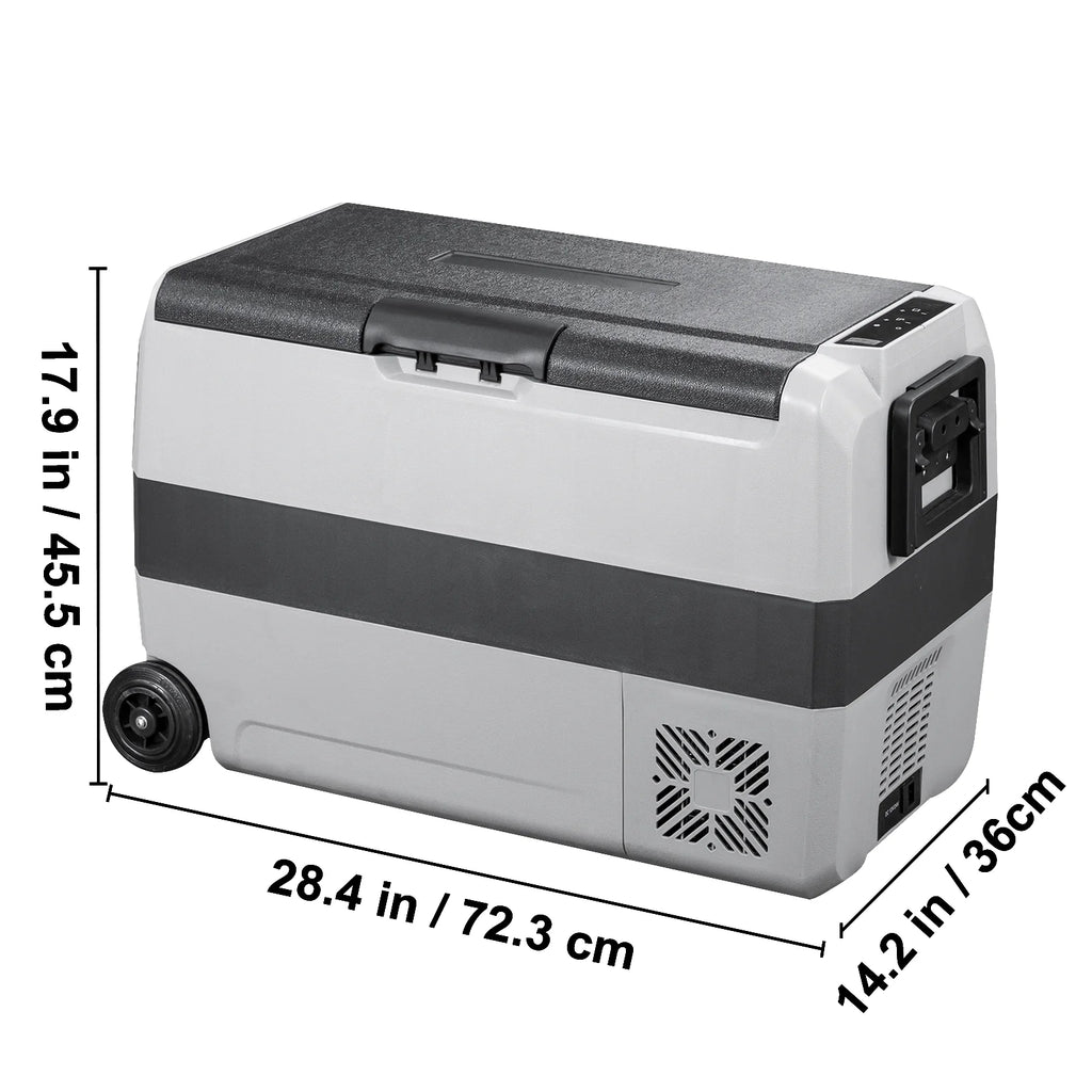 VEVOR Car Refrigerator 48Qt, Dual Zone Car Fridge Freezer12/24V DC & 110-240V AC Electric Compressor Cooler for Truck Vehicle RV