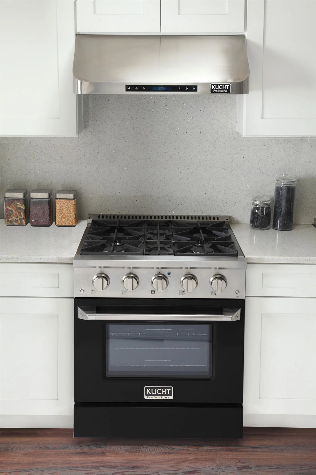 Professional 30-in Natural Gas Range in Black with True Simmer Burners