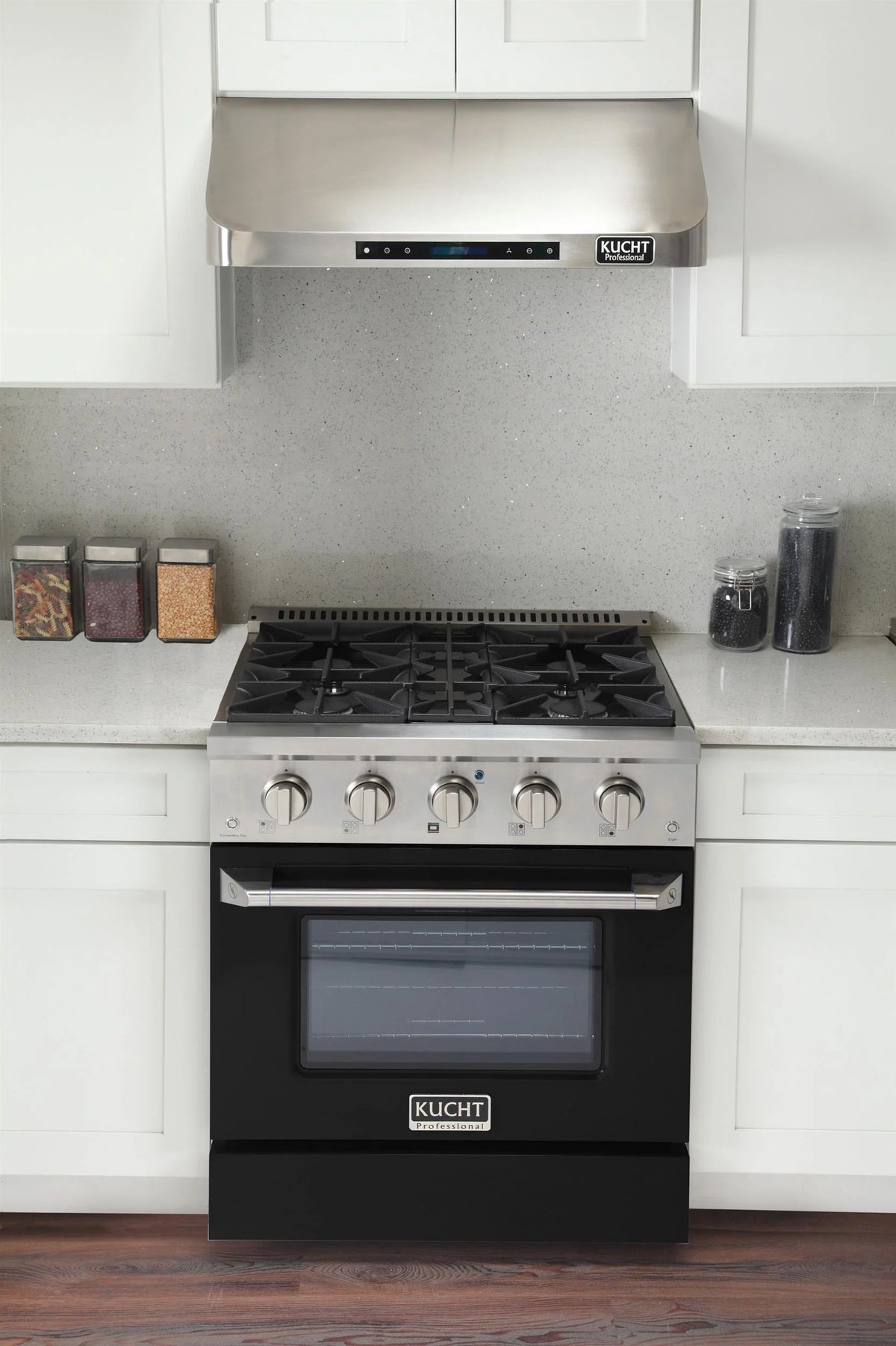 Professional 30-in Natural Gas Range in Black with True Simmer Burners