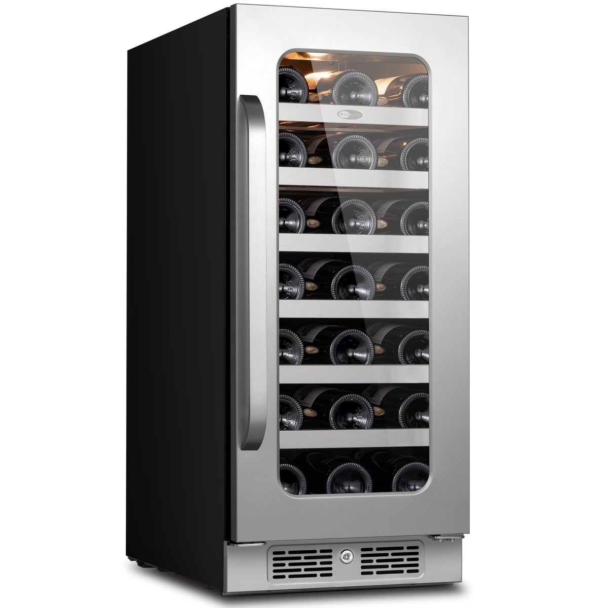 Whynter 24 inch Wine Cooler Refrigerator, 54 Bottle Wine Fridge with Stainless Steel Glass Door