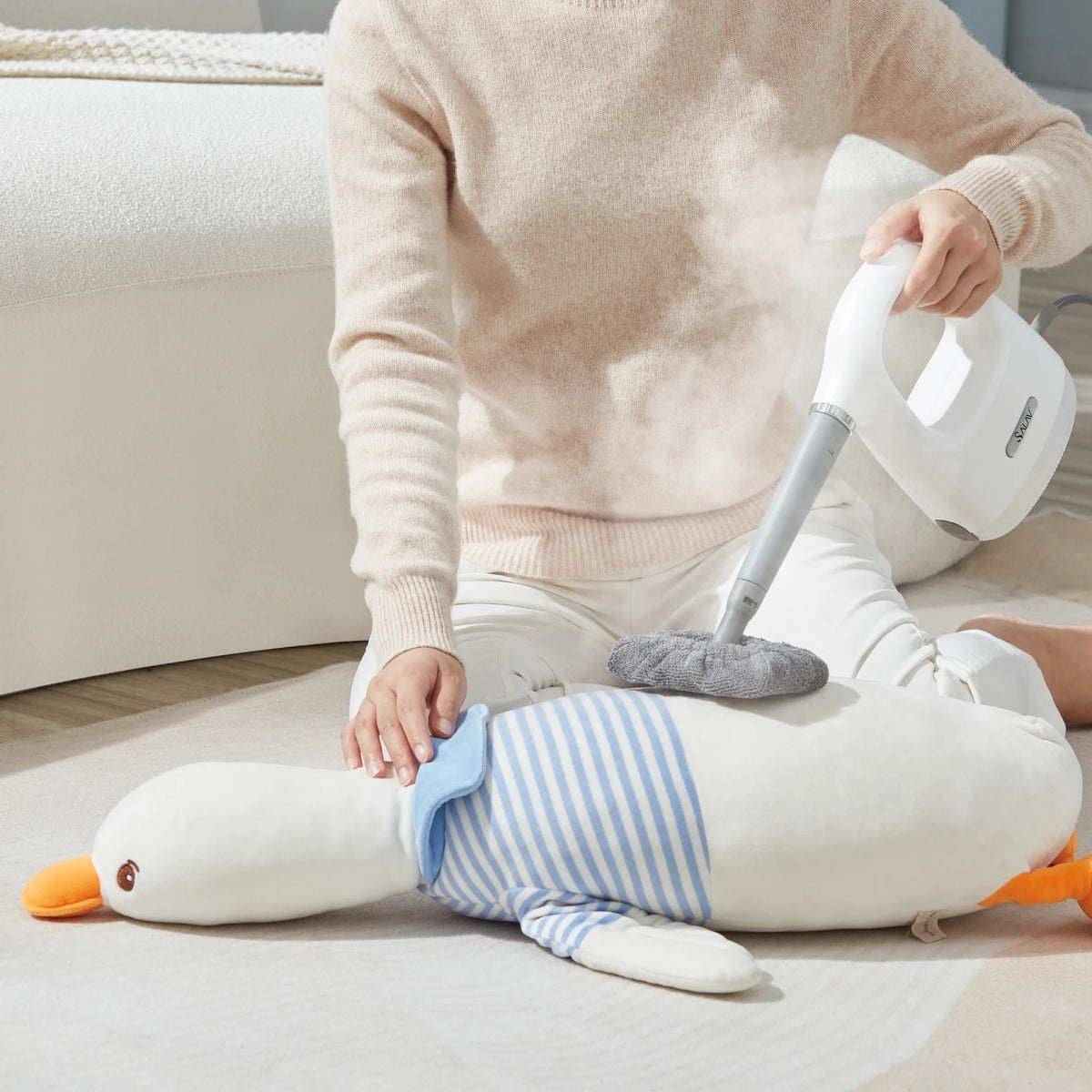 SALAV? CS-100 CleanSteam Compact Steam Cleaner, White