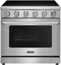 KOSTCH 36 inch Electric Range, 5-Burner Cooktop with 6.0 cu ft Convection Oven, Glass Top, in Stainless Steel
