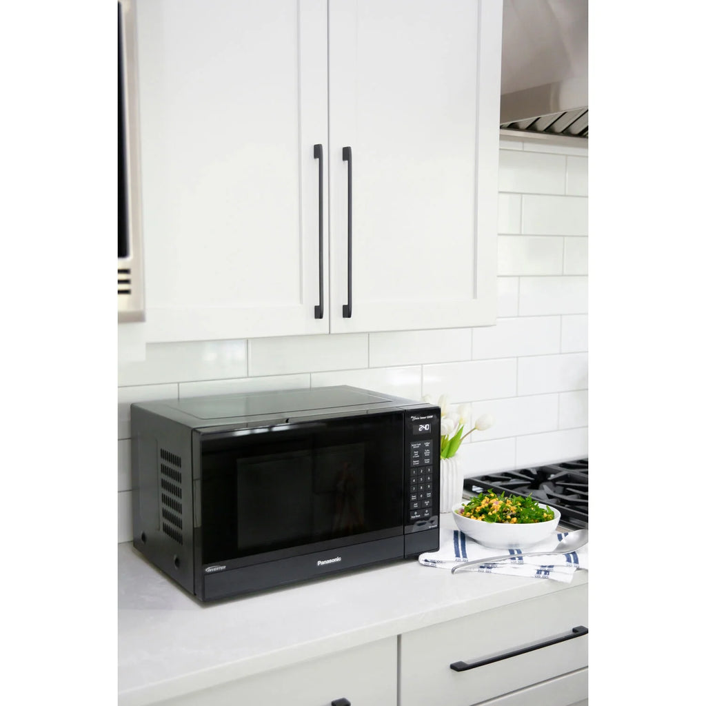 Panasonic 1.2 Cu. Ft. 1200W Genius Sensor Countertop Microwave Oven with Inverter Technology in Black