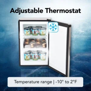 Whynter Cuf-210SS Energy Star Stainless Steel Upright Freezer with Lock, 2.1 cu ft