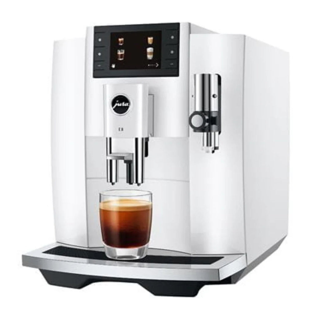Jura E8 Automatic Espresso Machine | 17 Recipes | Piano White | 15683