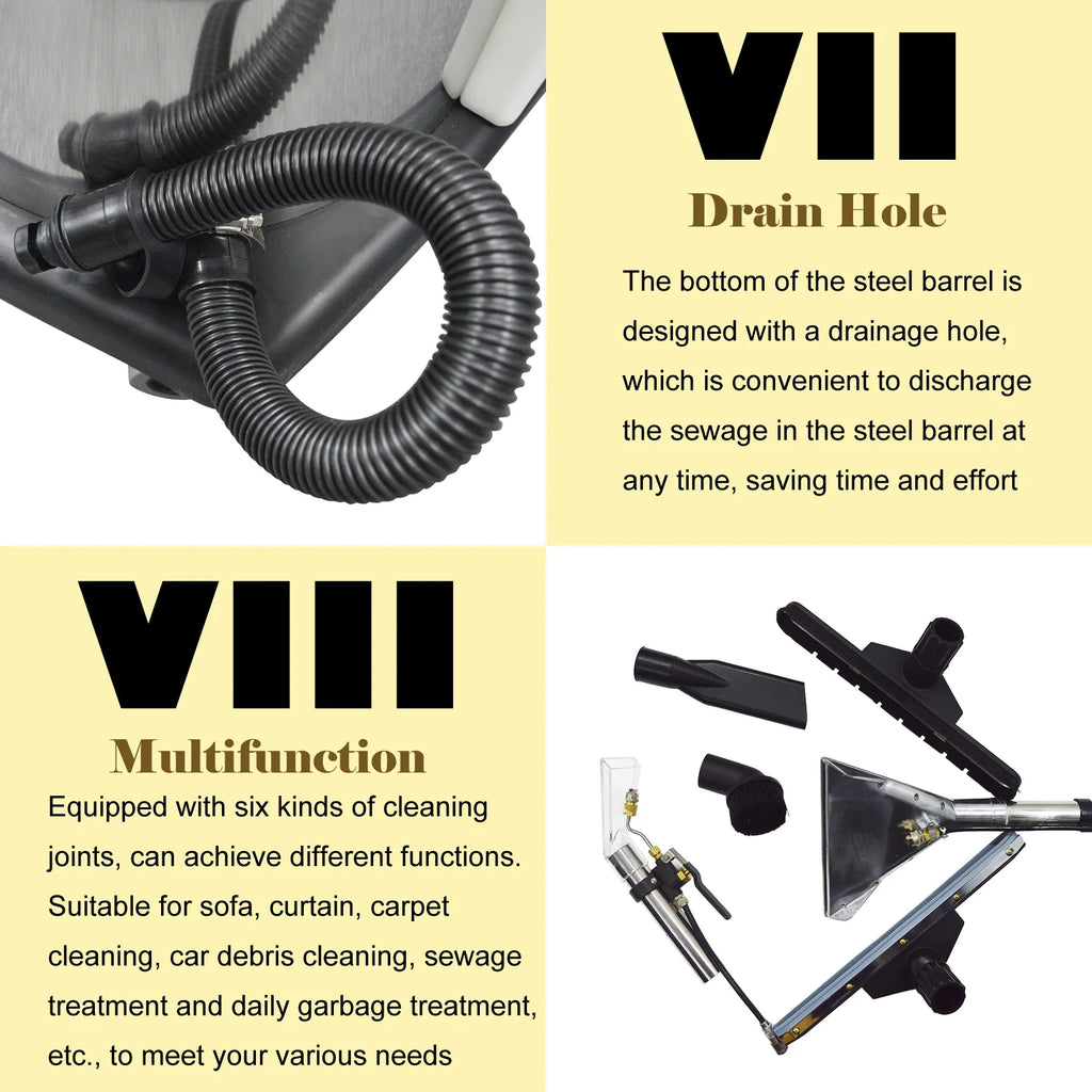 INTBUYING Carpet Cleaning Machine Carpet Extractor 30L/40L/60L/80L 110V/220V