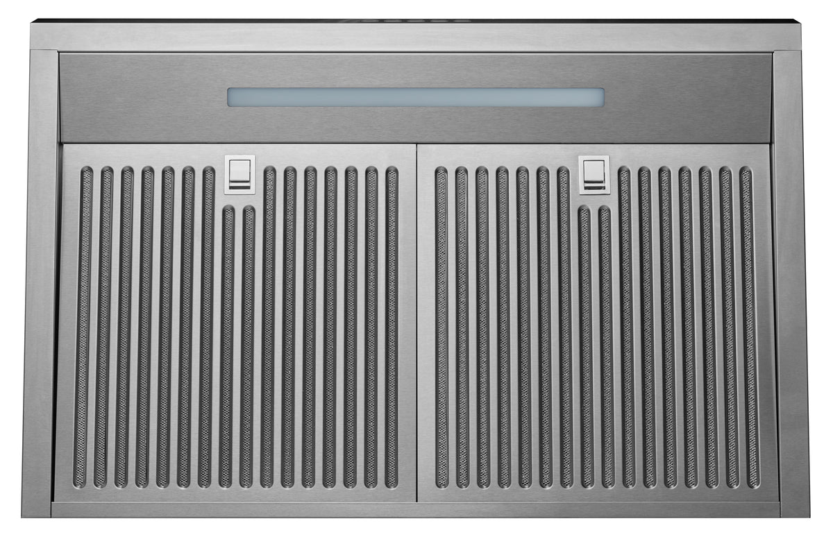 Hauslane Chef Series 30" B018 Convertible Under Cabinet Range Hood 120 Volts Minimalist 3-Way Venting 250 CFM Aluminum Filters LED Stainless Steel