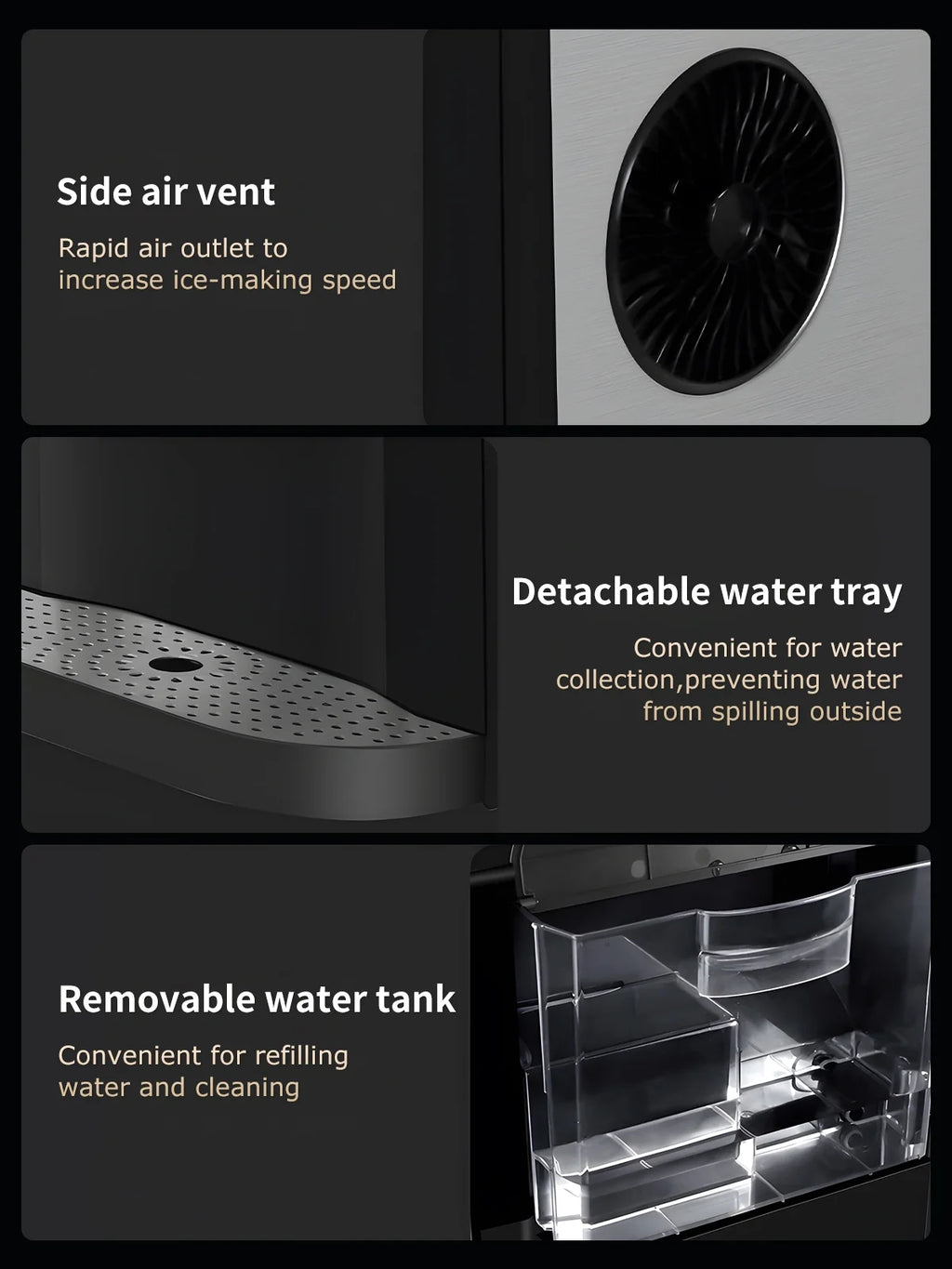 Northair 44lb Self-Dispensing Nugget Ice Maker Machine with Top Loading Water Reservoir