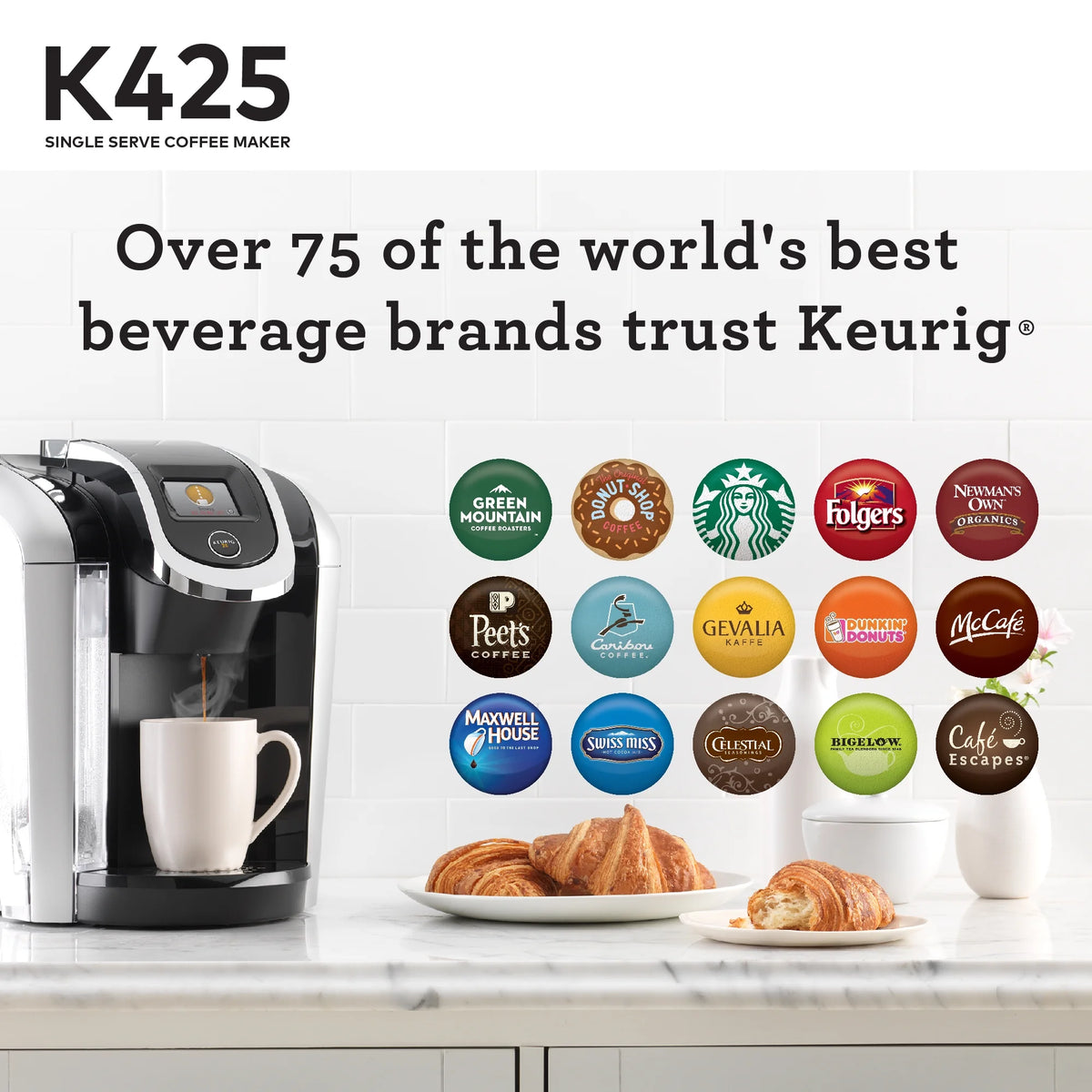 Keurig K425 Single Serve Coffee Brewer, Black