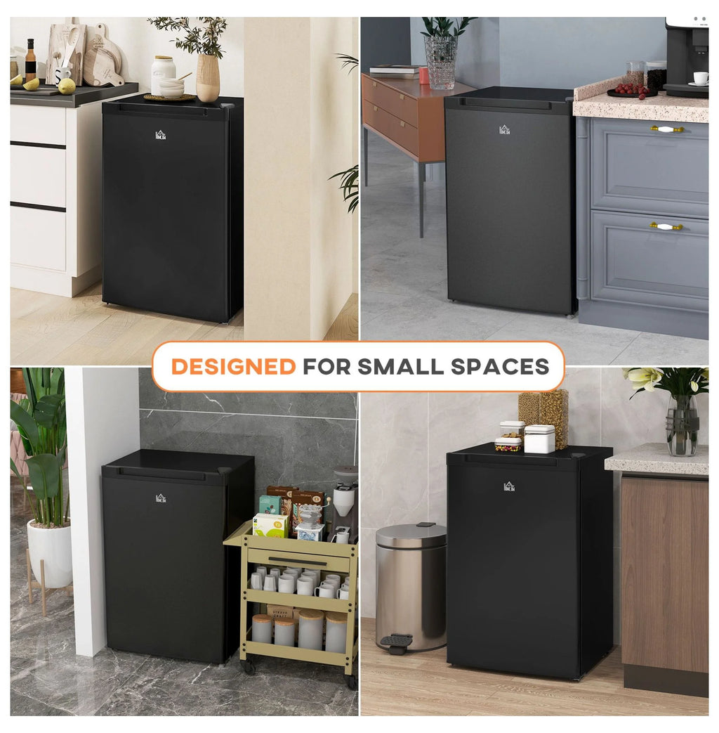 3 Cu Ft Small Upright Freezer Black Adjustable Thermostat Reversible Door for Apartments