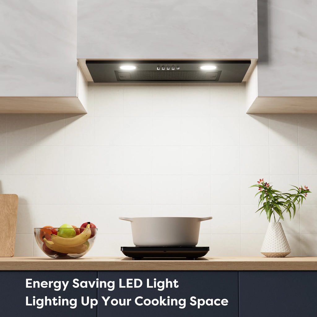 CIARRA Insert Range Hood 20 inch 450 CFM with Push Button Control Stainless Steel CAS913E52
