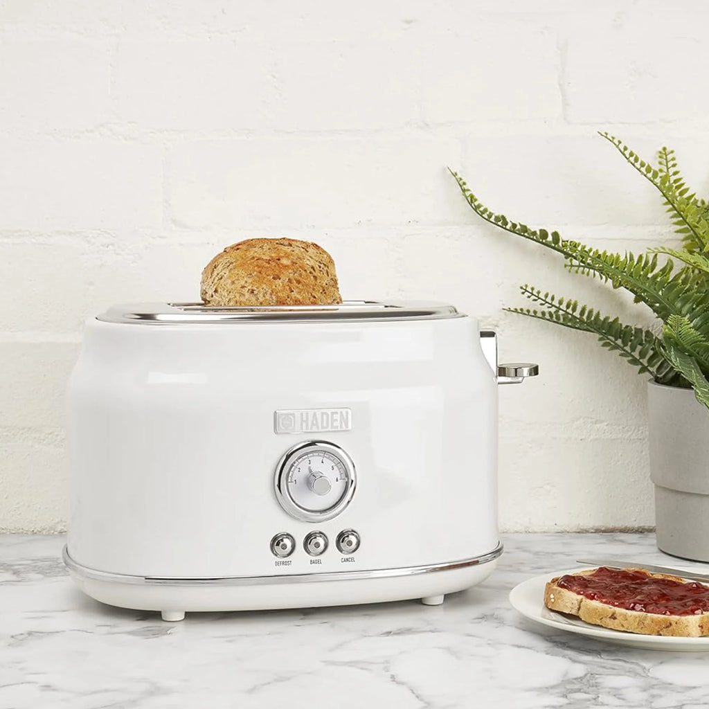 Haden Dorset 2 Slice Wide Slot Stainless Steel Toaster, Cedar Green/Chrome