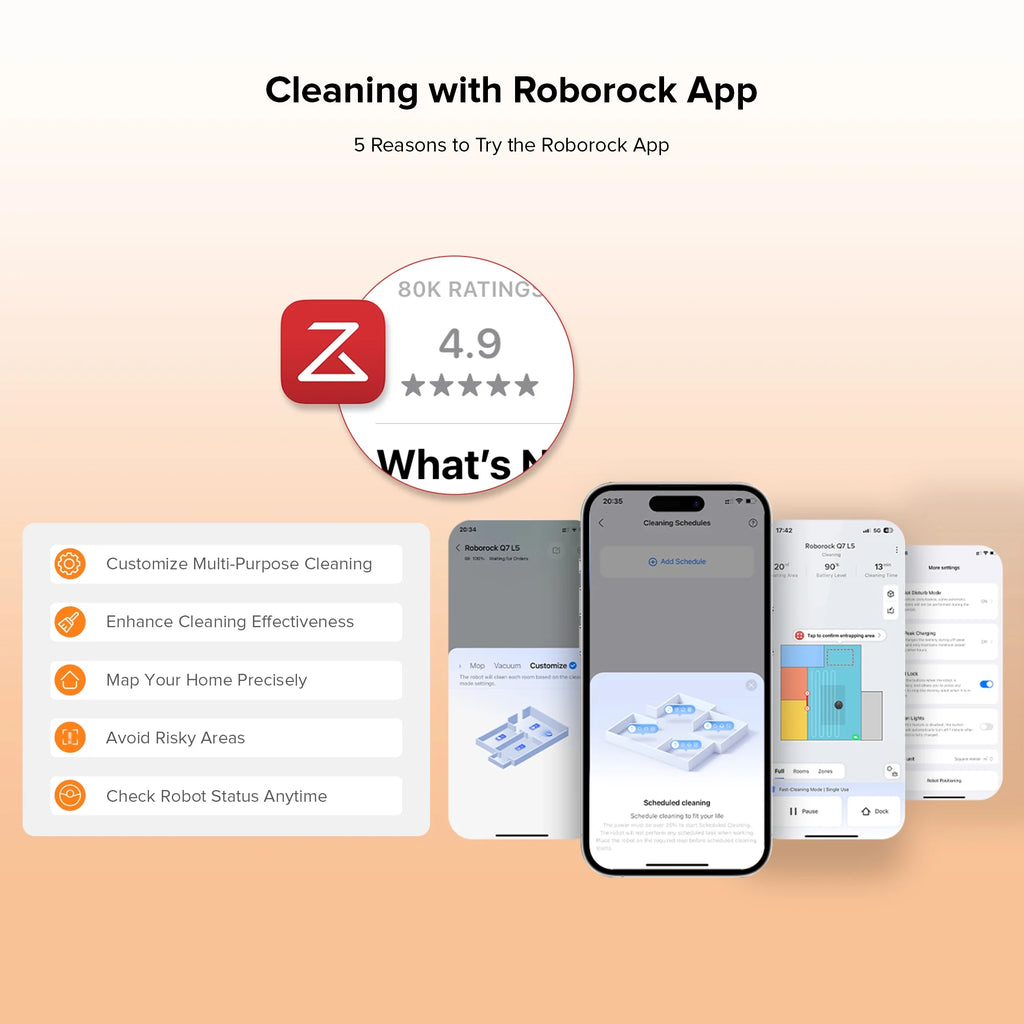 (Upgraded from Q5 Pro)Roborock Q10 X5 Robot Vacuum and Mop, Self-Emptying, Hands-Free Cleaning for up to 7 Weeks, 10,000Pa Suction, Obstacle Avoidance, LiDAR Navigation, No-Go Zones