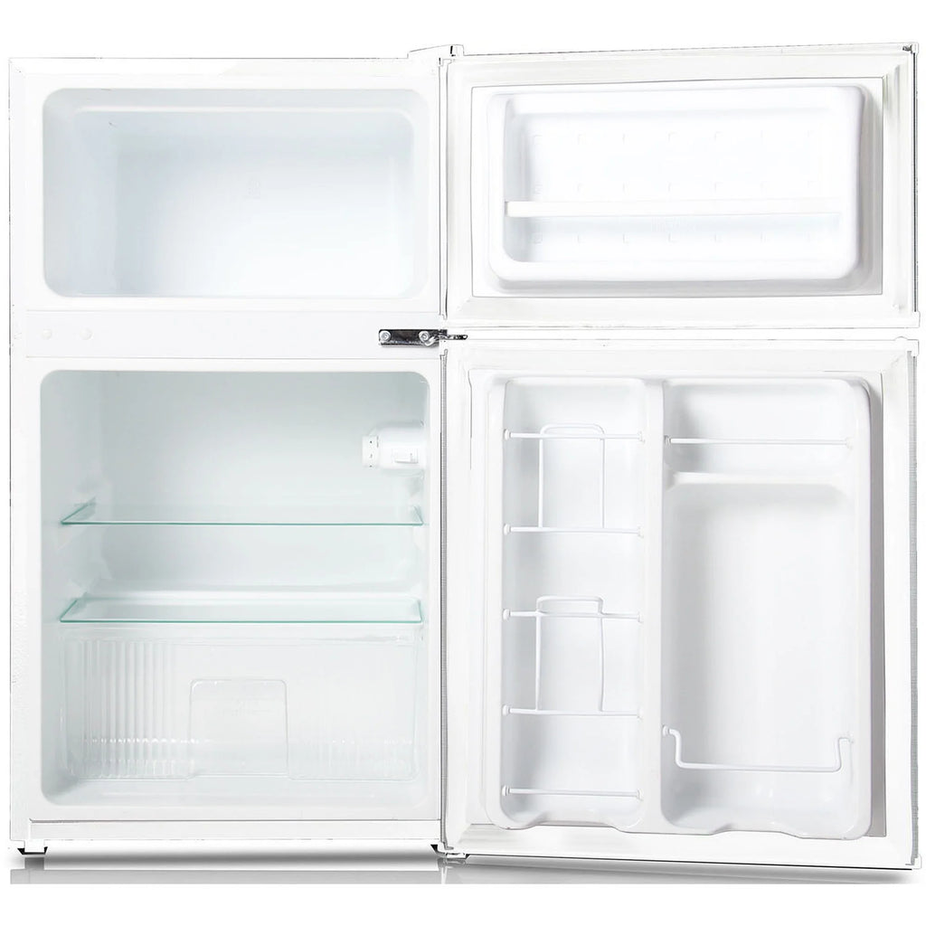 Keystone New Standard 3.1 Cu. ft. 18.5 in W Compact Standard Door Refrigerator/Freezer, White, KSTRC312CW