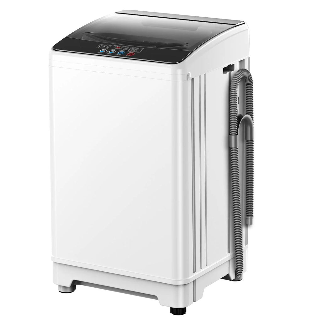 TABU Washer and Dryer Set, 19LBS Fully Automatic Washing Machine & 8.8LBS Clothes Dryer (White&White)