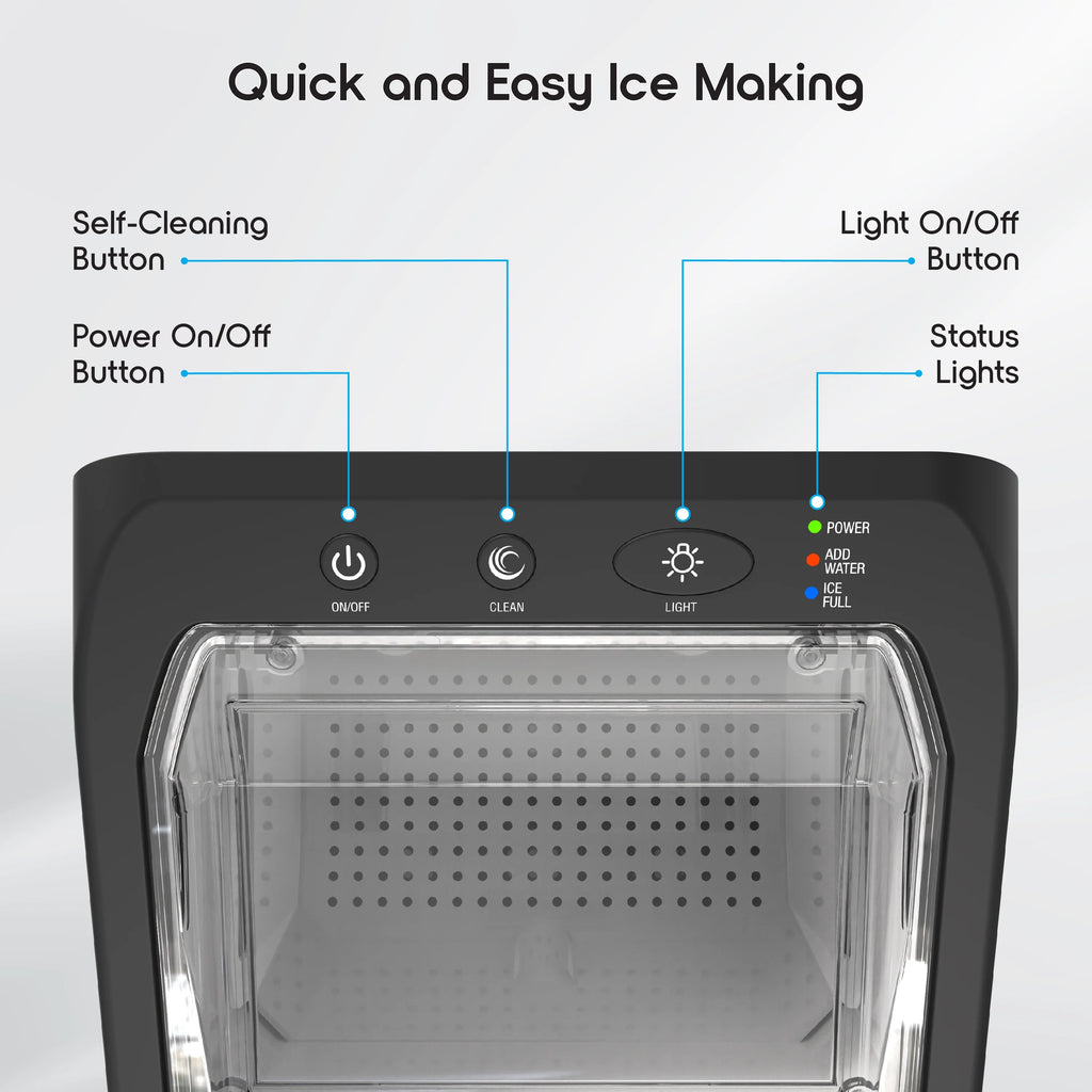 Ionchill QuickCube 3L Capacity Nugget Ice Maker, Stainless Steel