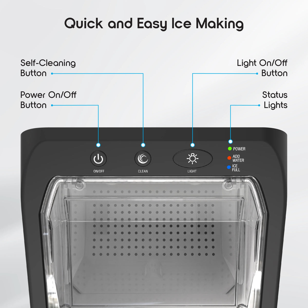 Ionchill QuickCube 3L Capacity Nugget Ice Maker, Stainless Steel