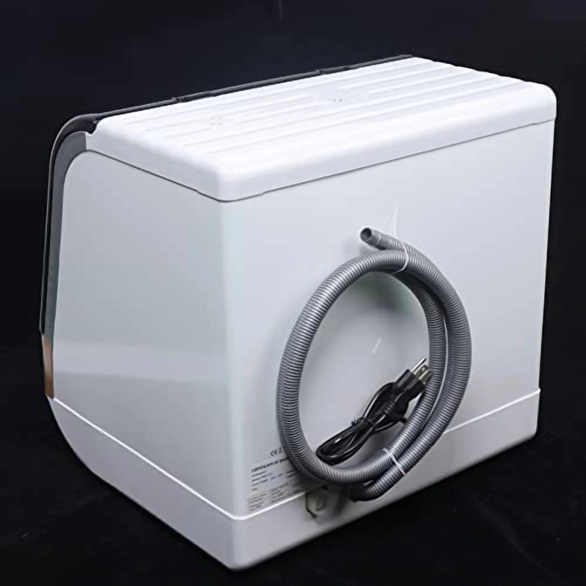 Countertop Dishwasher Kitchen Mini Portable Dish Bowl Washer Tabletop Automatic Dishwasher Deep Cleaning for Home, Apartment, RV (White & Black)