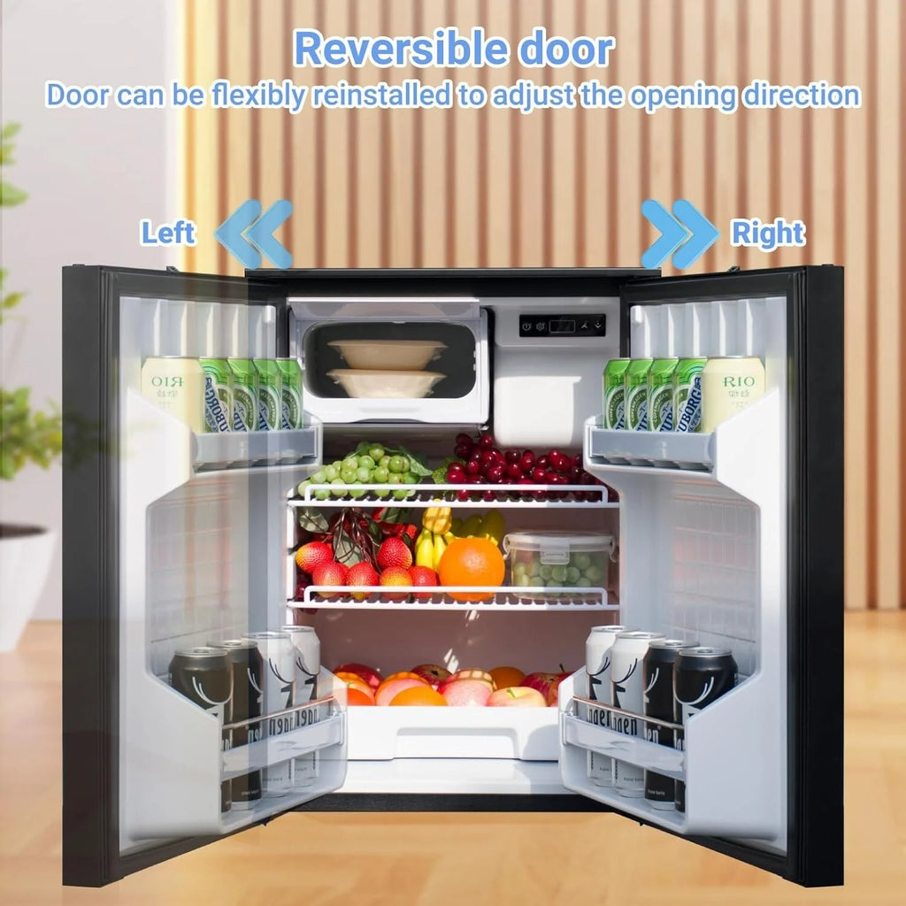SMAD 3.0 Cu ft/85L RV Car Fridge with Freezer DC 12V/24V Camping  Refrigerator