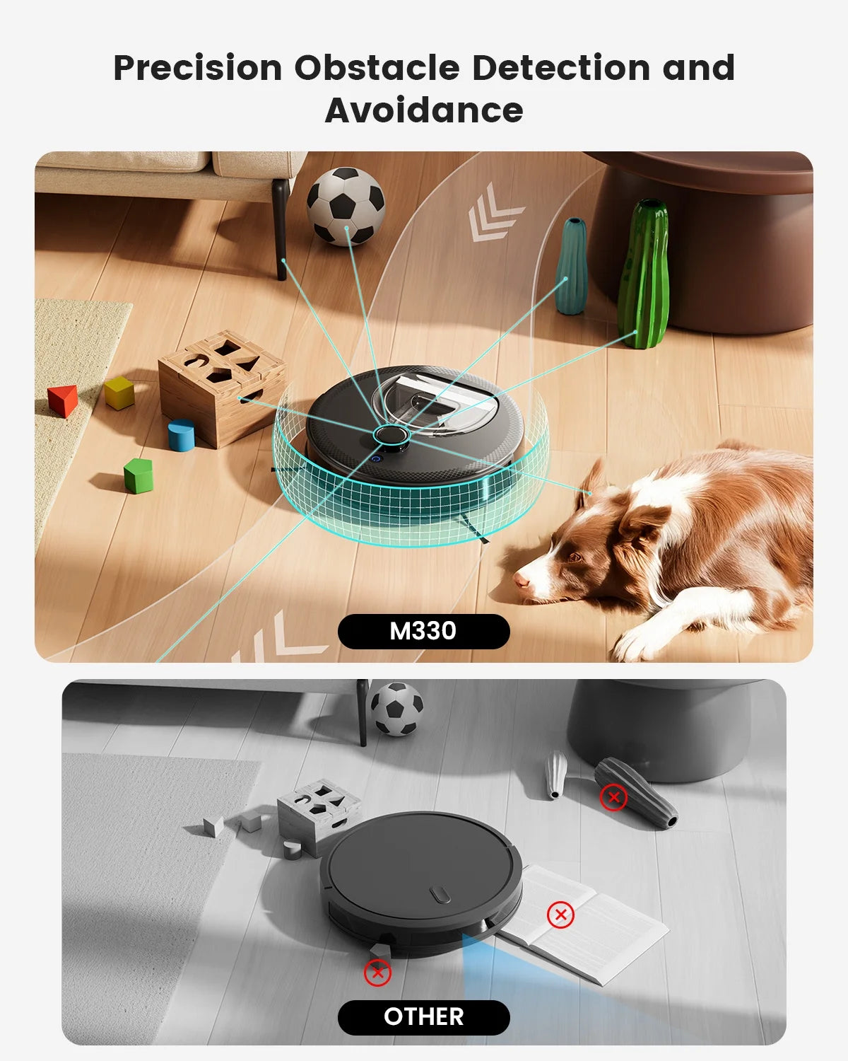 Lefant M330 LiDAR Navigation Robot Vacuum and Mop, 450ml Visible Dustbin, 190?�� PSD Obstacle Avoidance, Multi-Level Mapping, Robot Vacuum Cleaner for Hardwood Carpets Pet Hair