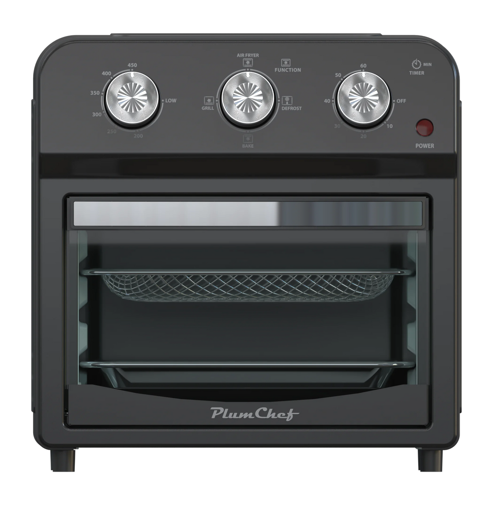12.5 Quart Air Fryer Convection Toaster Oven, 1500W, 4 Cooking Modes, 7-in-1 Multifunction with Roast, Bake, Grill, Broil, Toast, Dehydrate, Defrost, Stainless Steel, Black