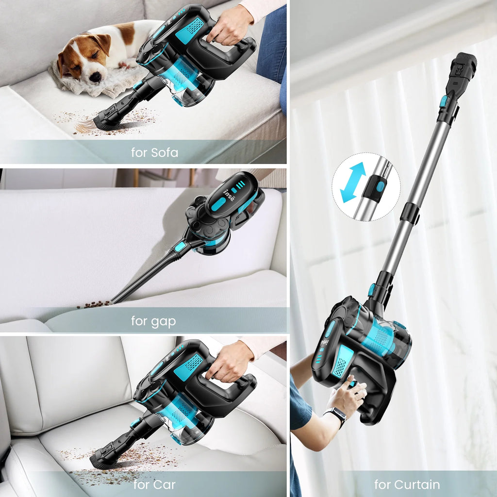 INSE Cordless Vacuum Cleaners, 6-in-1 Lightweight Stick Vacuum for Hardwood Floor Carpet Pet Hair, V770