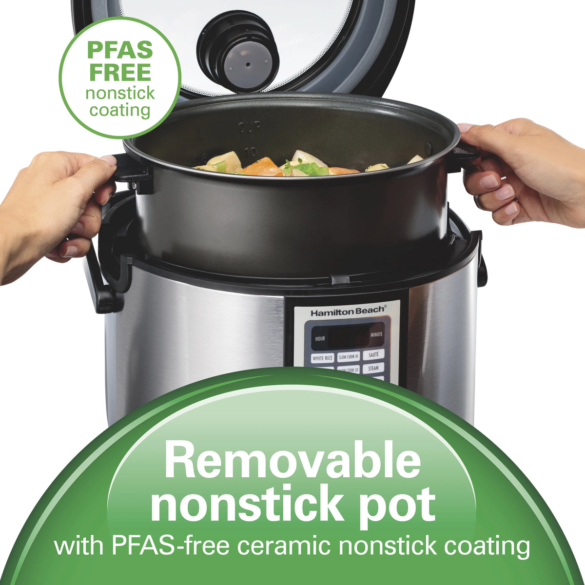 Hamilton Beach Digital MultiCooker, 20 Cup Rice Cooker, Slow Cooker, Steamer Saut��, Hot Cereal, Soup, & More