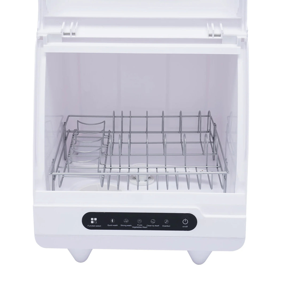 110V 1200W Portable Countertop Dishwasher with 12 Water Outlets and 360?�� Spraying Cleaning 15.74*15.74*17.71in for Homes, Apartments, Dormitories