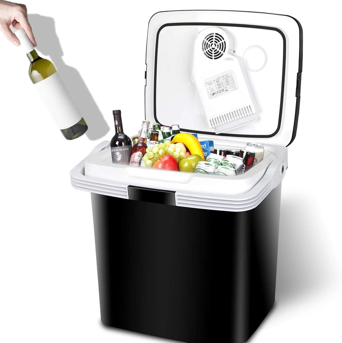 WOLEGEDO Portable RV Refrigerator 28 Qt(26L) Electric Cooler and Warmer 12V Mini Fridge for Car Camping, Fishing, Work Beach Picnic 29L