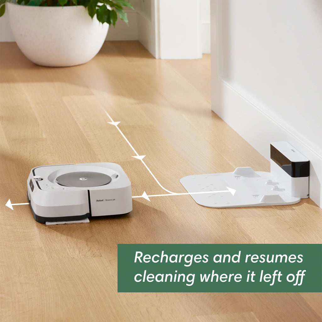 iRobot Braava Jet M6 (6110) Ultimate Robot Mop- Wi-Fi Connected, Precision Jet Spray, Smart Mapping, Works with Google Home, Ideal for Multiple Rooms, Recharges and Resumes
