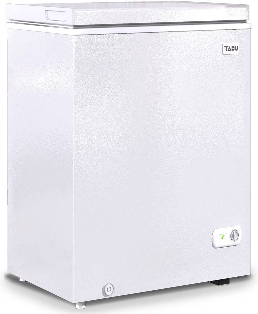 TABU Chest Freezer, 10.0 Cu ft Deep Freezer with Removable Basket, Adjustable Temperature, Compact Freezer with Top Open Door (White)