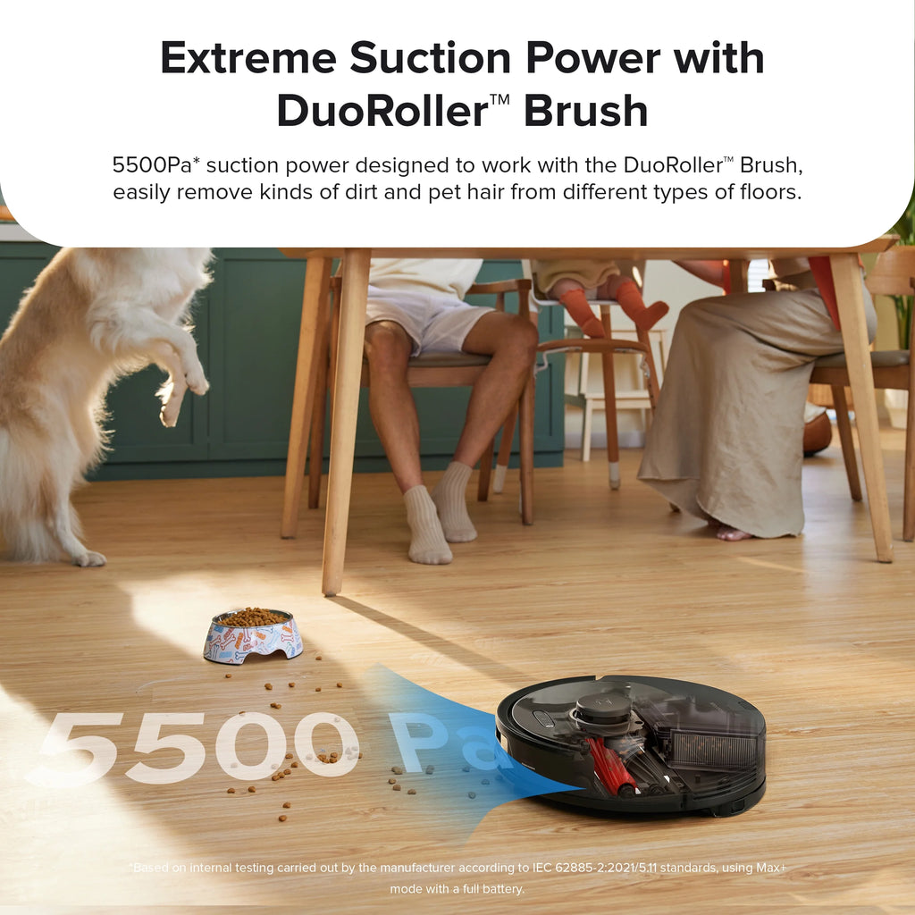 Roborock Q8 Max Robot Vacuum and Mop with Obstacle Avoidance, LiDAR Navigation, 5500Pa Suction Power, and App Control(White)