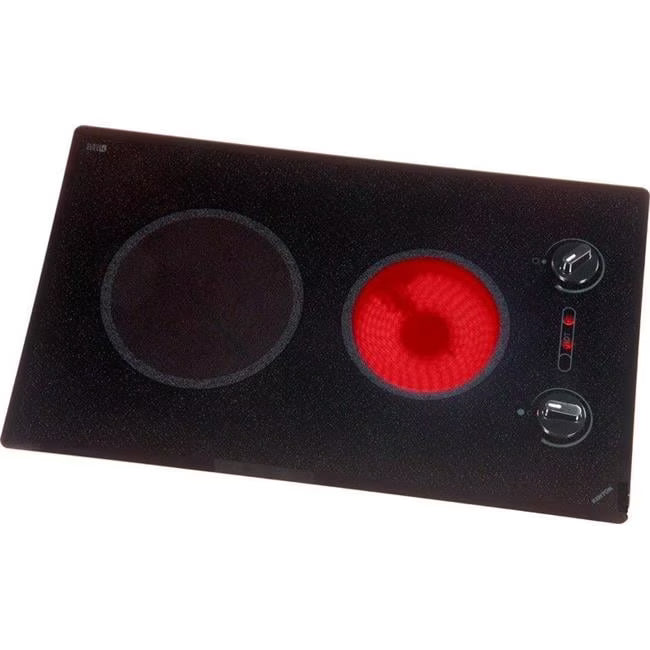 Kenyon B41591 Mediterranean Series Large 2-burner Cooktop- black with analog control- 6 .50 & 8 inch 208V UL