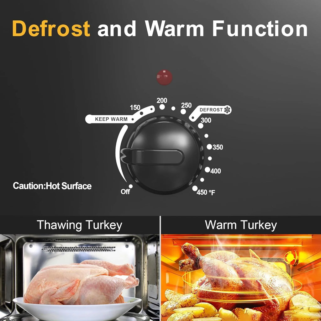 20 Quart Electric Roaster Oven, Turkey Roaster Electric, Roaster Oven Buffet, Selfbasting Lid, Removable Pan, Full-Range Temperature Control Cool-Touch Handles, Turkey Roaster, Black