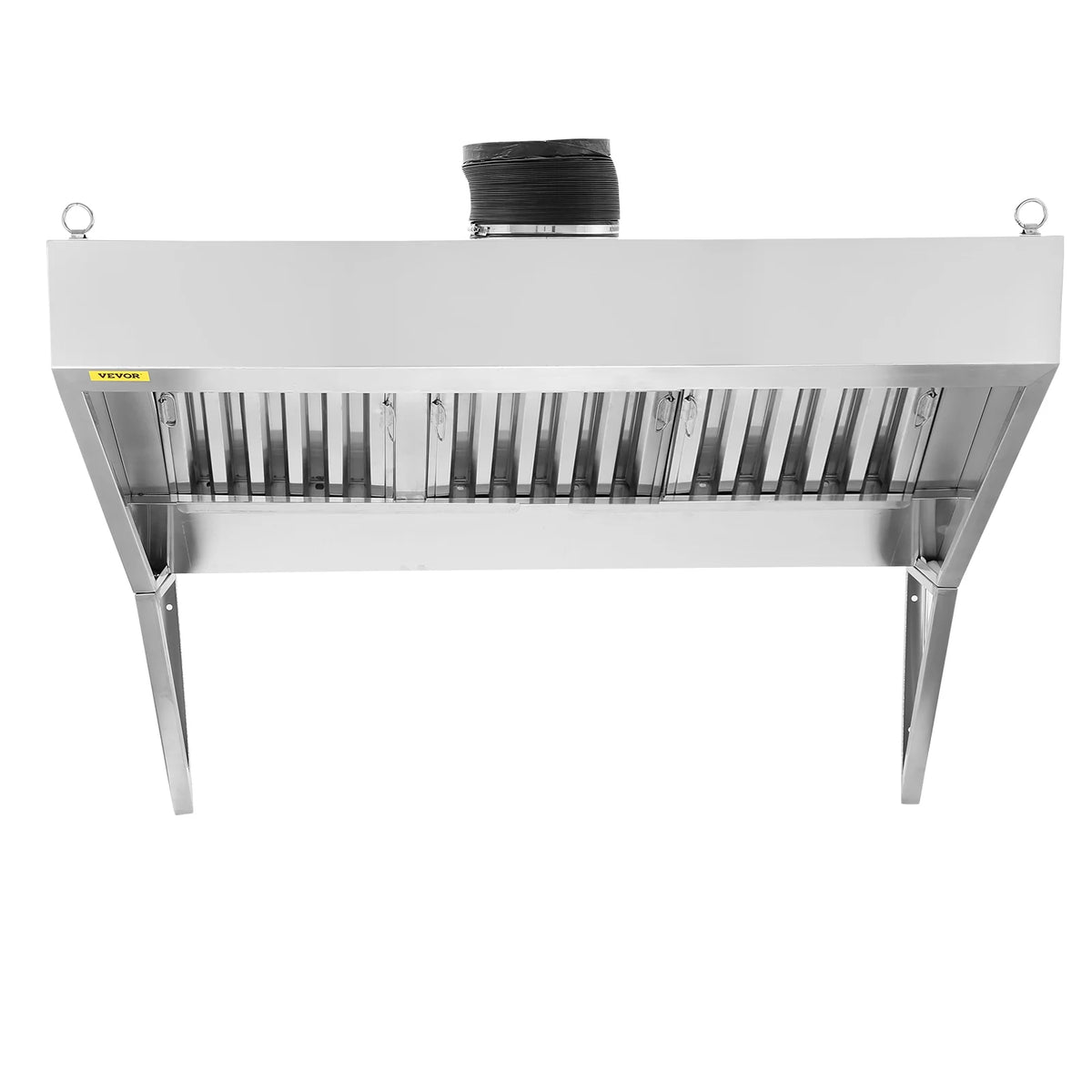 BENTISM Commercial Exhaust Hood 8ft Food Truck Hood Exhaust 201 Stainless Steel