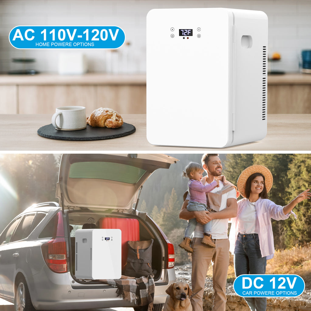 ADVWIN 22L/30Can Mini Fridge with Temperature Control, Compact Refrigerators for Bedroom, Cosmetics
