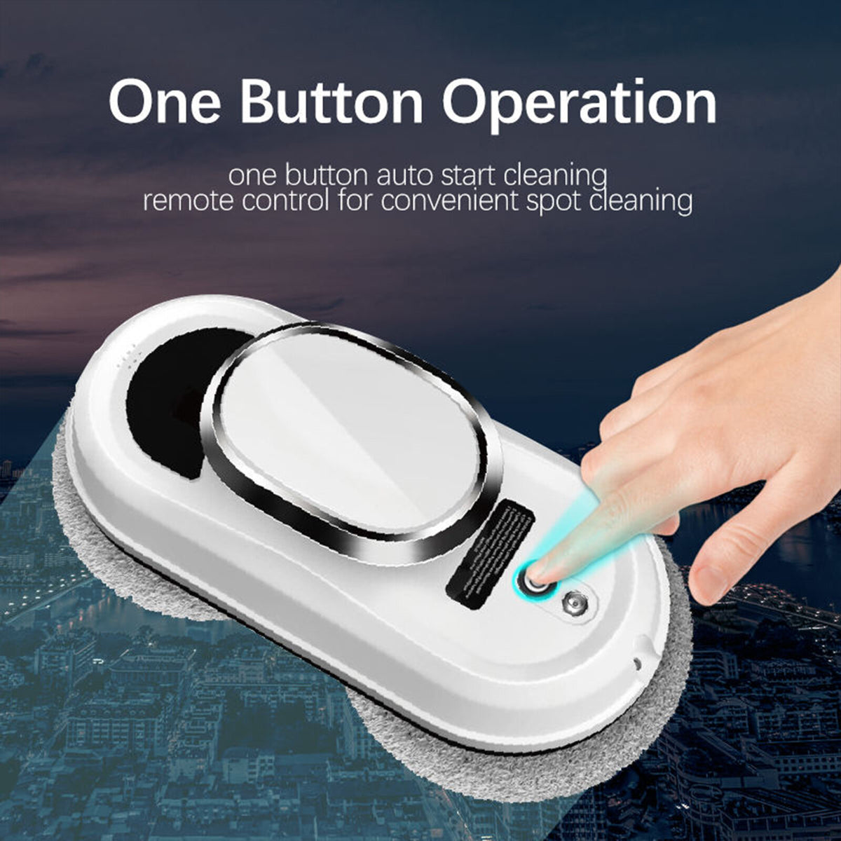 Oenbopo Window Cleaner Robot,Smart Glass Cleaning Robotic with  Strong Suction,Remote Control Window Cleaning Robot for Windows/Tiles/Class Door