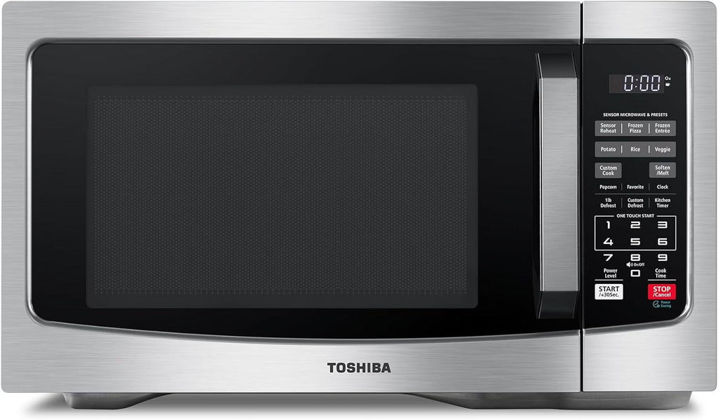 Countertop Microwave Oven 1.2 Cu Ft, 12.4 In. Removable Turntable, Silver