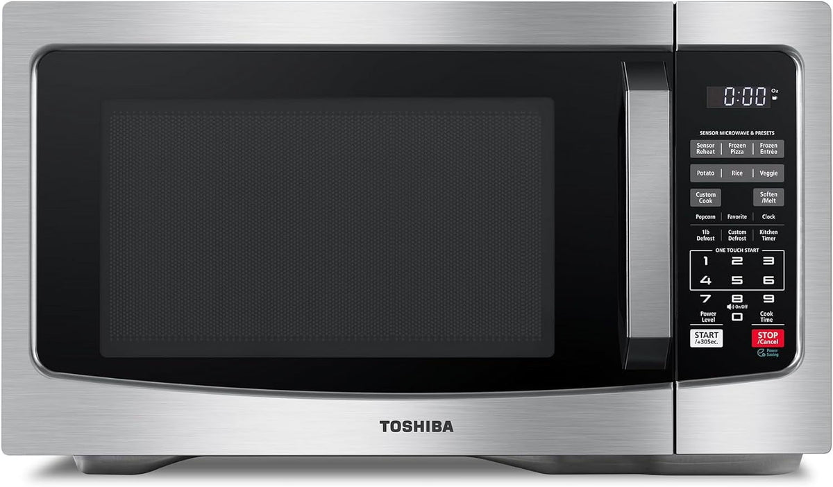 Countertop Microwave Oven 1.2 Cu Ft, 12.4 In. Removable Turntable, Silver