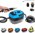 Versora Pro Car Steam Cleaner 2500w High-Temp Portable Machine, 6 Speeds Adjustable, With 3 Different Brush Heads, 1l Large Water Tank, For Home, Auto Detailing (Blue)
