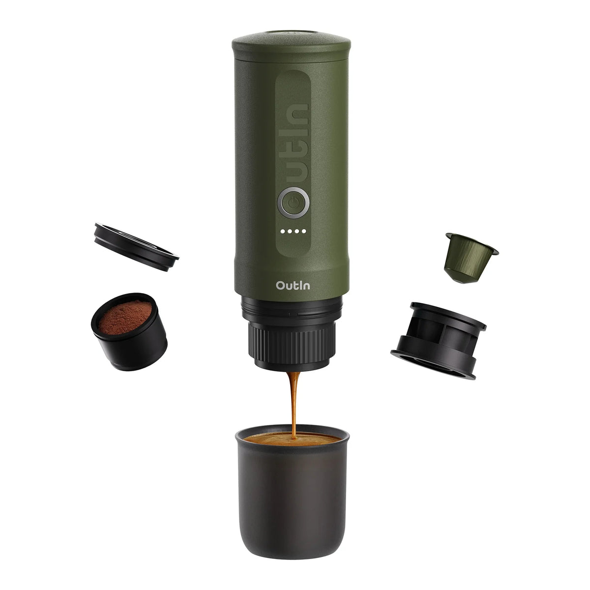 OutIn Nano Portable Electric Espresso Machine (Crimson Red), OTEM-01-CR
