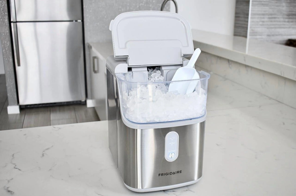 Frigidaire, 33 Lbs. Nugget Ice Maker, Black Stainless Steel, EFIC228