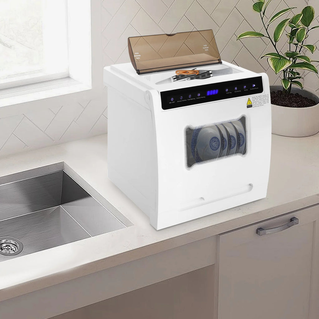 User-Friendly Dishwasher, Touchscreen Control with Visual Window, Top-Load Design with Sunken Handle, Easy for Elderly Users