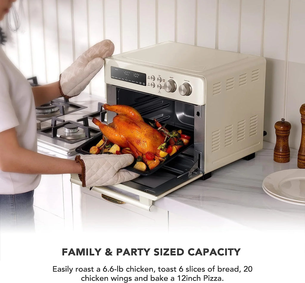 VAL CUCINA 10-IN-1 AIR FRYER TOASTER OVEN -  BRUSHED STAINLESS STEEL