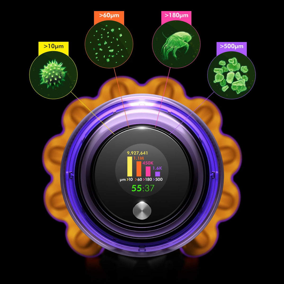Restored Premium Dyson V15 Detect Total Clean Extra Cordless Vacuum | Yellow/Nickel (Refurbished)