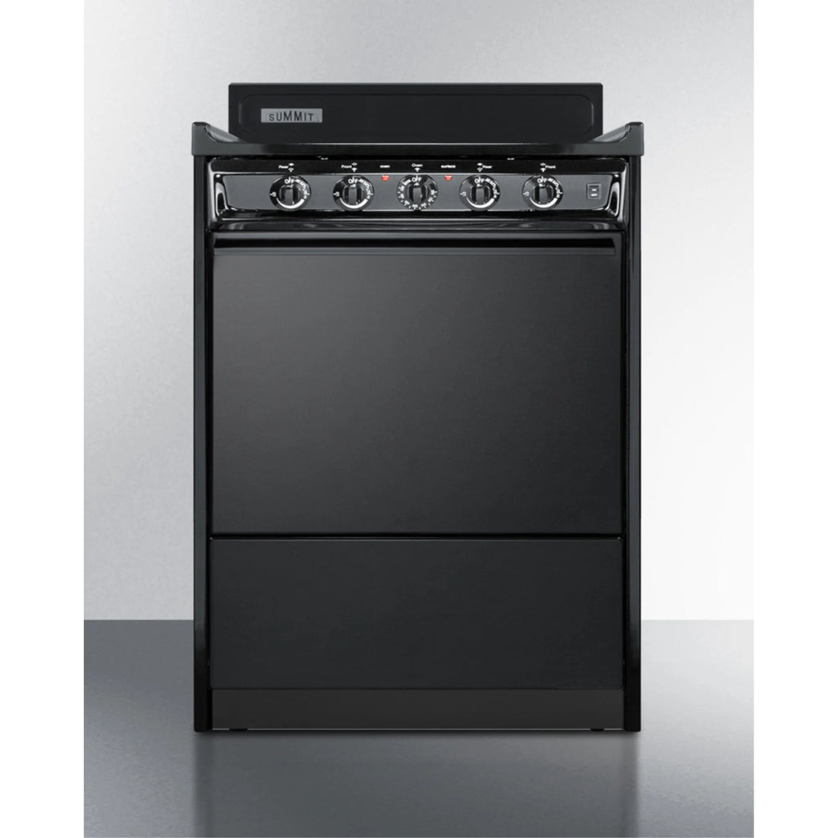 24" wide electric coil range in black
