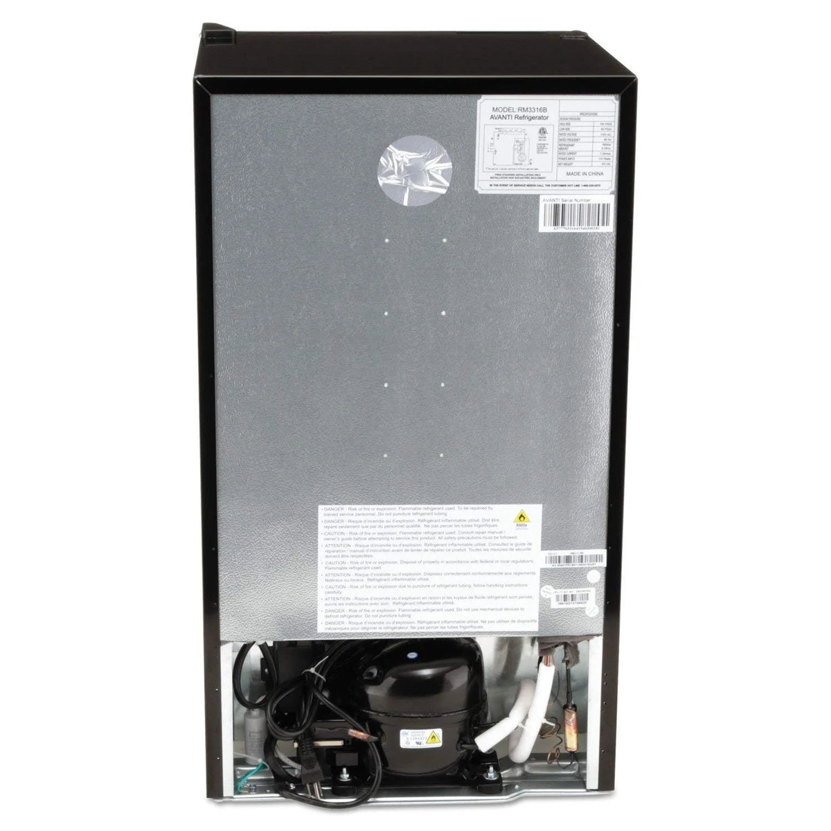Avanti 3.2 cu. ft. Compact Refrigerator, Mini-Fridge, in White (RM3306W)