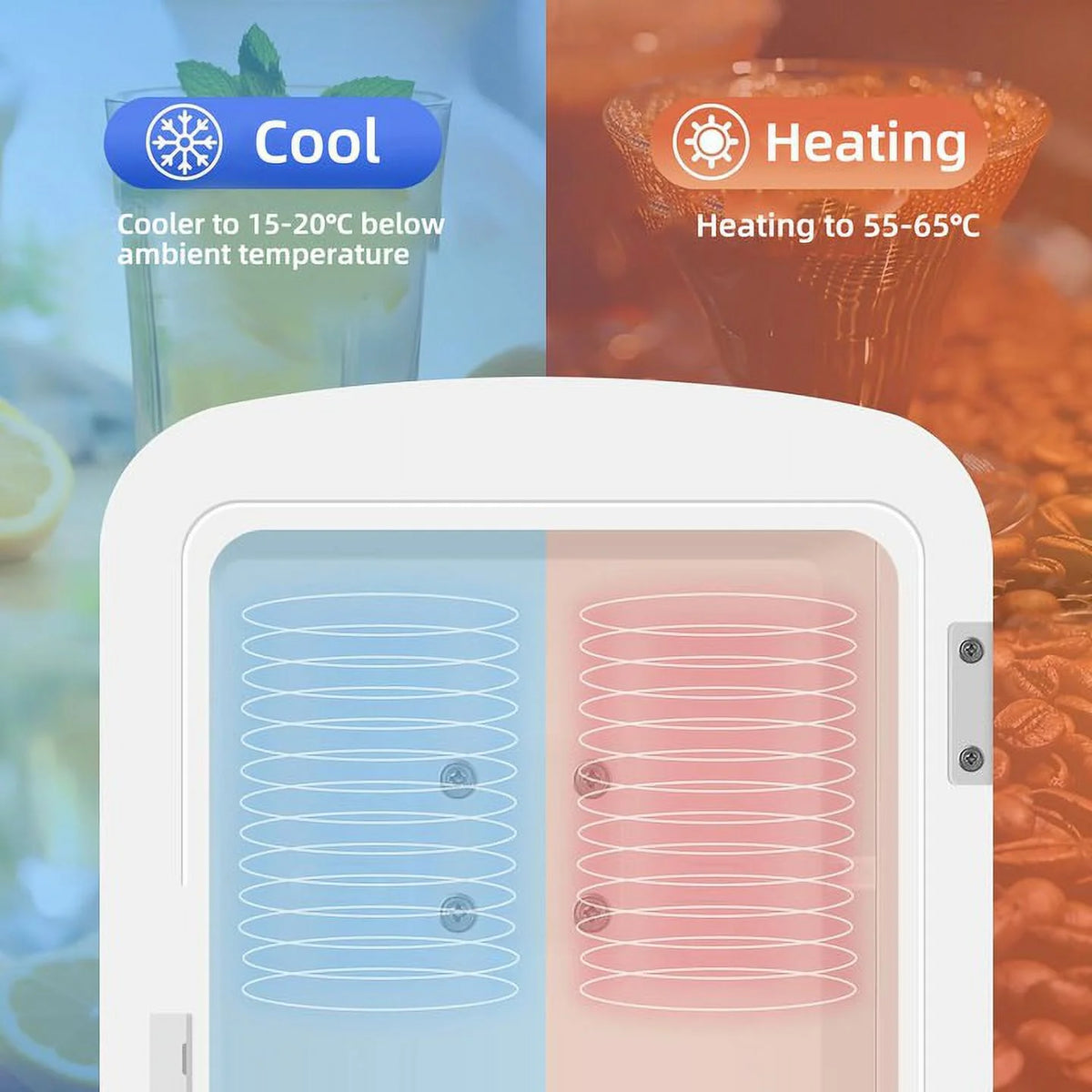 Car Refrigerator 6L Beauty M Irror LED Light Dormitory Mini Refrigerator Cosmetics Facial M Ask Refrigerator High-quality