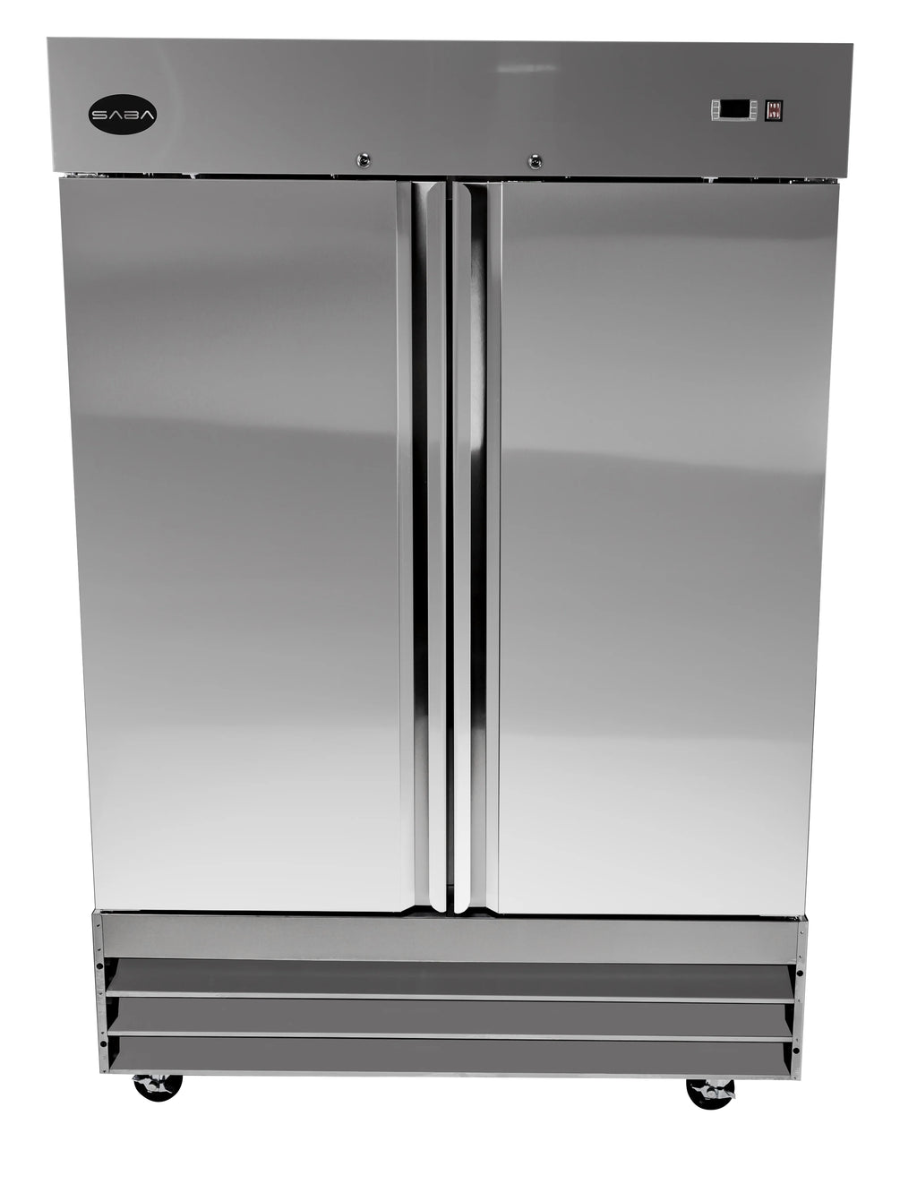 Heavy Duty Commercial 47 cu ft Solid Stainless Steel Reach-In Freezer (2 Door)